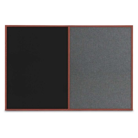 United Visual Products Slim Style Indoor Enclosed Corkboard, 42 UVRDS42SBH-SATIN-DRKSPR